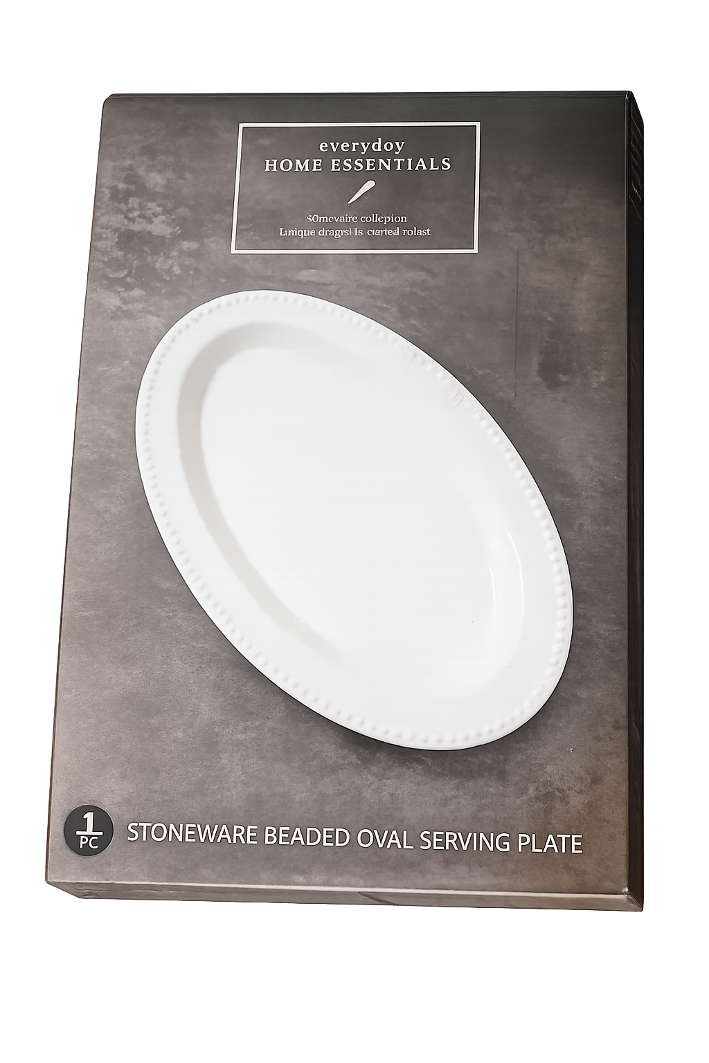 Home Essentials Beaded Oval Serving Plate