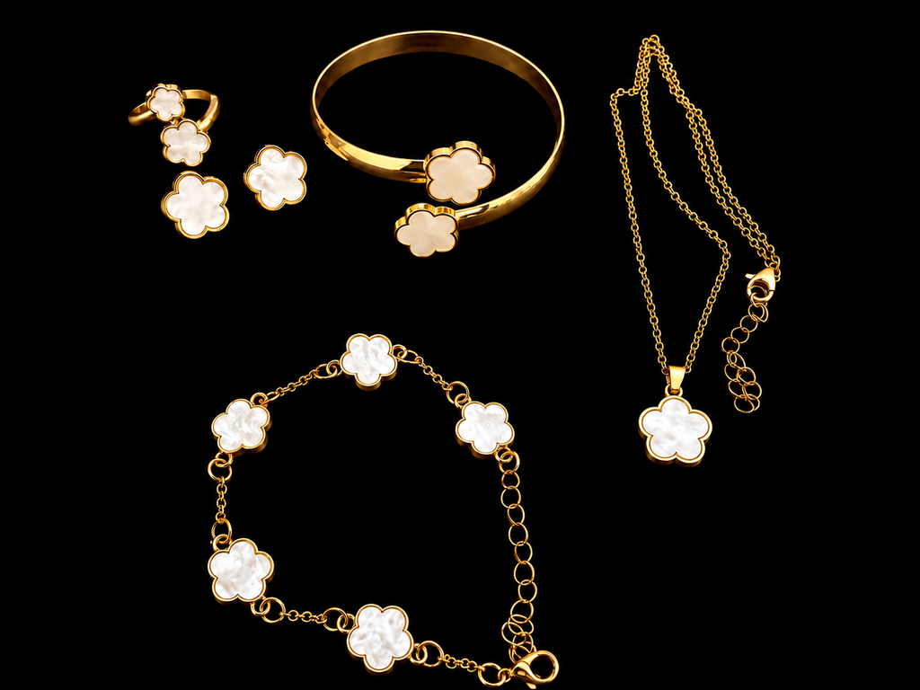 5pc clover jewelry set