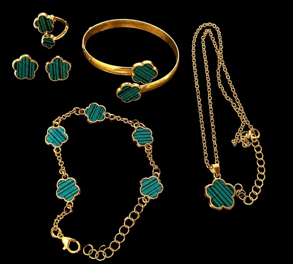 5pc clover jewelry set