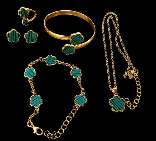 5pc clover jewelry set