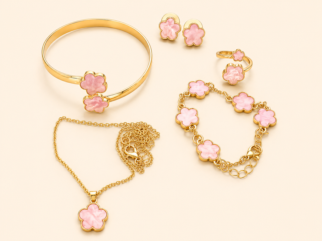 5pc clover jewelry set