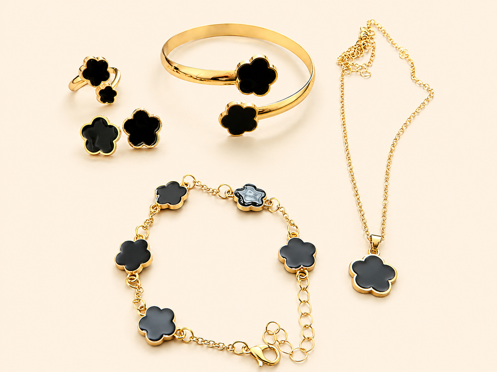 5pc clover jewelry set